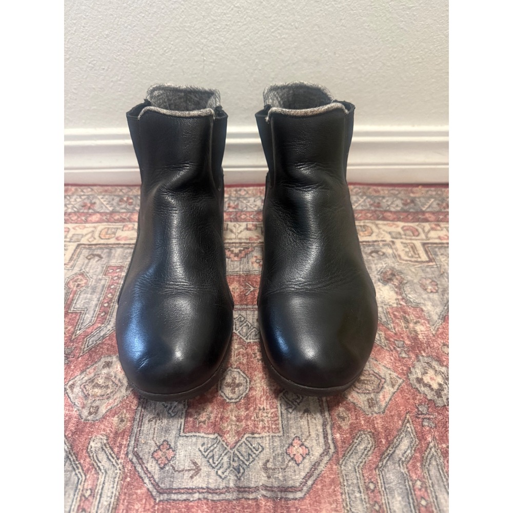Kuru Luna Black Leather Chelsea Boots Womens 11 Orthopedic Support Ankle Booties